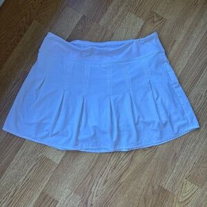 Athleta white pleated skater circle skirt skort tennis pickleball golf sz M